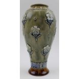 A Doulton Lambeth stoneware vase of baluster form