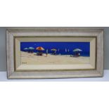 Allan Nelson, 'Beach Scene', painting on canvas, framed, signed with certificate