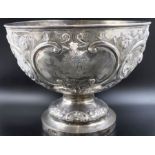 Elkington & Co. (Frederick Elkington) A Victorian embossed silver punch bowl,