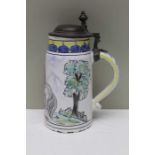 An early 19th century German faience beerstein