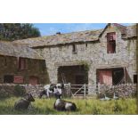 Edward Hersey (b.1948) "Farmyard in Summer"