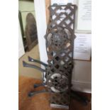 Cast iron garden bench ends and back