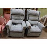 A pair of Rise & Recline Ltd electric armchairs