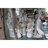 A selection of Spanish porcelain figurines, the ma