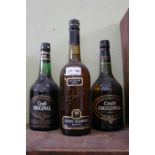 Three bottles of sherry