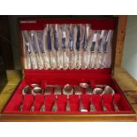 A canteen of Kings pattern plated cutlery