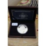A limited edition 5oz .999 pure silver Jersey £10 coin boxed with original certificate
