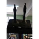Two manual beer pump handles