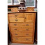 A 19th century Aesthetic period multi drawer chest