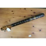 A painted William IV Policeman's truncheon for a Special Constable - Epping Division