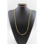 A 9ct gold necklace & bracelet