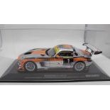 MERCEDES BENZ SLS AMG GT3 AL QUABAISI EDWARDS SCHNEIDER WINNER 24H DUBAI 2013 Minichamps scale 1/18.