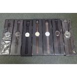 7 New and unused watches with case and 6 sealed 1 unsealed