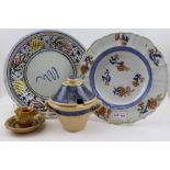 A 19th century tin glazed earthenware plate