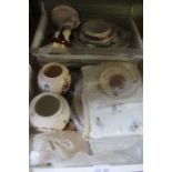 A selection of domestic pottery and porcelain various