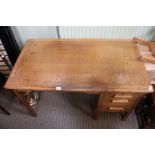 An oak mid century desk by Abbess