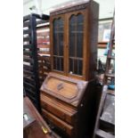 Bureau bookcase, glazed upper section