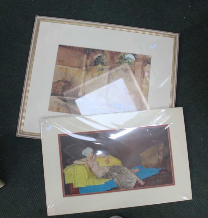 A selection of decorative pictures and prints, to include Russell Flint - Image 3 of 3