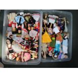 Two crates of costume dolls of the World, and similar figures