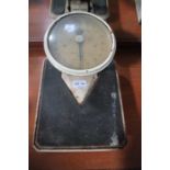 A set of retro Salter bathroom scales to weigh 20st