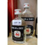 High & Dry Gin - 1 x 83° British proof, 1 x 40%