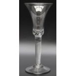 An 18th century air twist wine glass, circa 1755