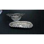 A Victorian silver & cut glass sweetmeat bowl Birmingham 1901 together with Silver Dres