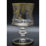 A Victorian large gilded rummer circa 1880