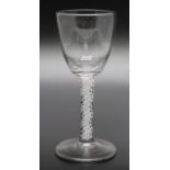 An 18th century opaque twist glass single series & Central Gauze Circa 1760