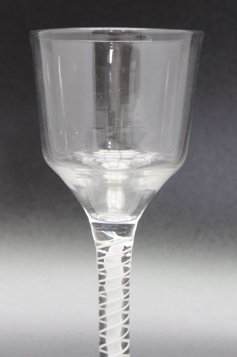 An 18th century large opaque twist glass, circa 1765 - Image 3 of 3