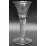 An 18th century mercury air twist glass c. 1750