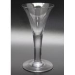 An 18th century plain stem glass circa 1745