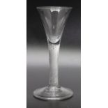 An 18th century multi stand air twist glass circa 1750