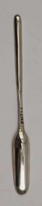 A George III silver marrow scoop, London 1773, 42g - Image 2 of 2