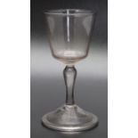 An early 18th century French "Verre de Fougere" wine glass