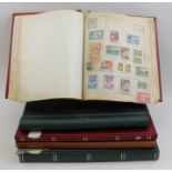 Five stamp albums/stockbooks, good variety