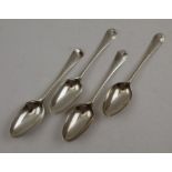 Elizabeth Jackson (Widow of Charle Jackson) a set of four early Georgian table spoons, London 1749 ,