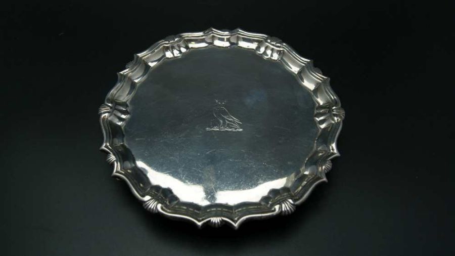 Robert Abercromby, a George II silver card tray, London 1744