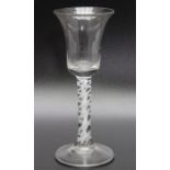 An 18th century mixed twisted (air and opaque) glass circa 1760
