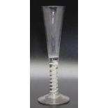 A rare 18th century opaque twist ratafia glass circa 1765