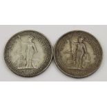 Two United Kingdom 1911, $1 coins, depicts Britannia to the face