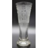 A 19th century Continental Masonic firing glass beaker