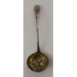 A George III berry sifter, Victorian embossed, London 1792, 48g