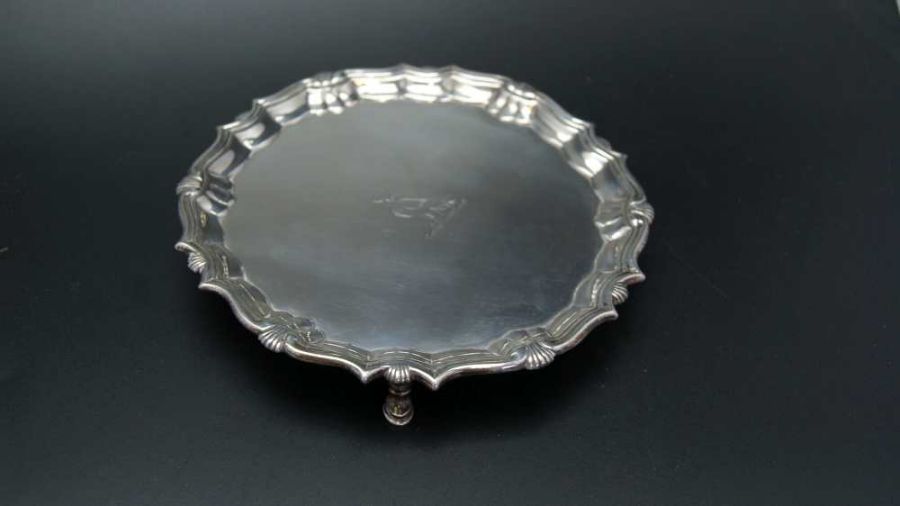 Robert Abercromby, a George II silver card tray, London 1744 - Image 7 of 7