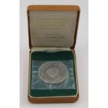 A Tibetan undated Dalai Lama Essai Crown of Liberty, Franklin mint issue, in original pouch & case