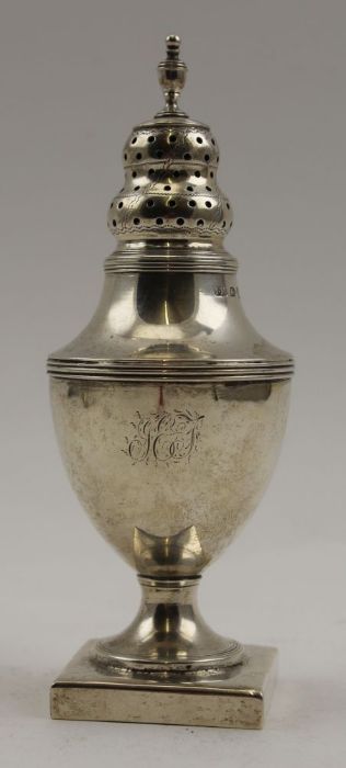 John Merry, a George III silver sugar caster, London 1806, 102g