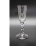 An 18th century facet stem ale glass, circa 1780