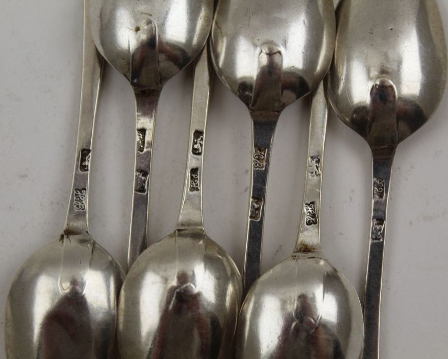 Hester Bateman, a set of six George III coffee spoons , 82g - Image 3 of 3