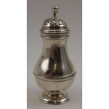 A George III silver pepper, London 1772, 67g