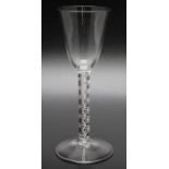 An 18th century single series opaque twist glass circa 1765